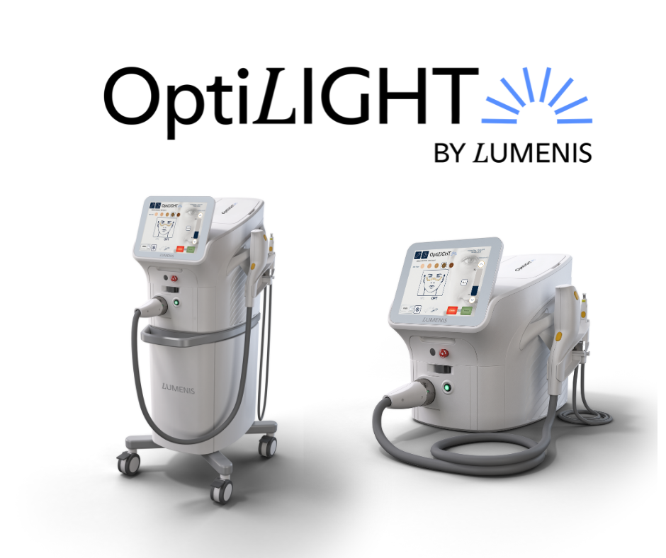 Optilight logo and two product images.