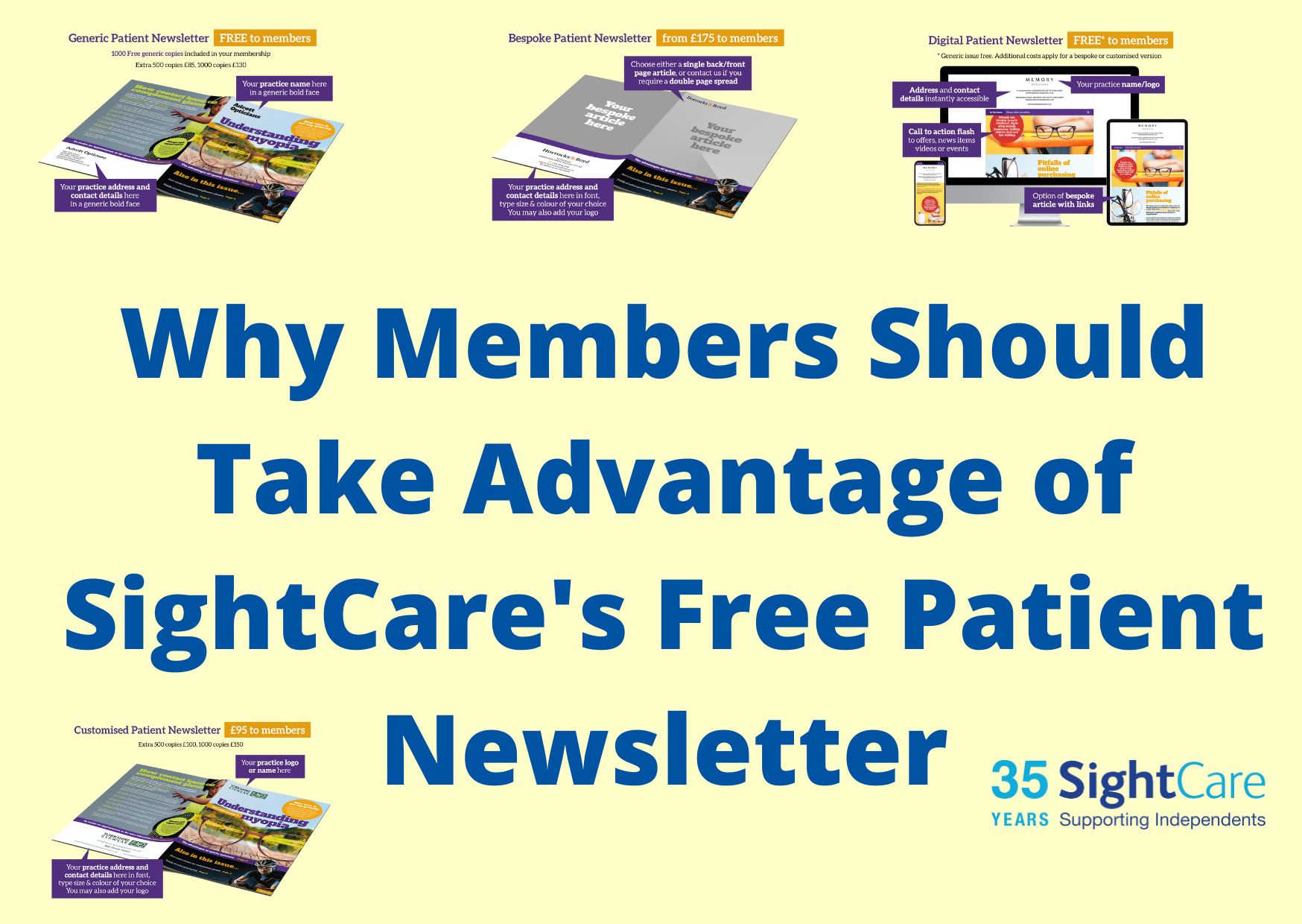 Why members should take advantage of sightcare's free patient newsletter