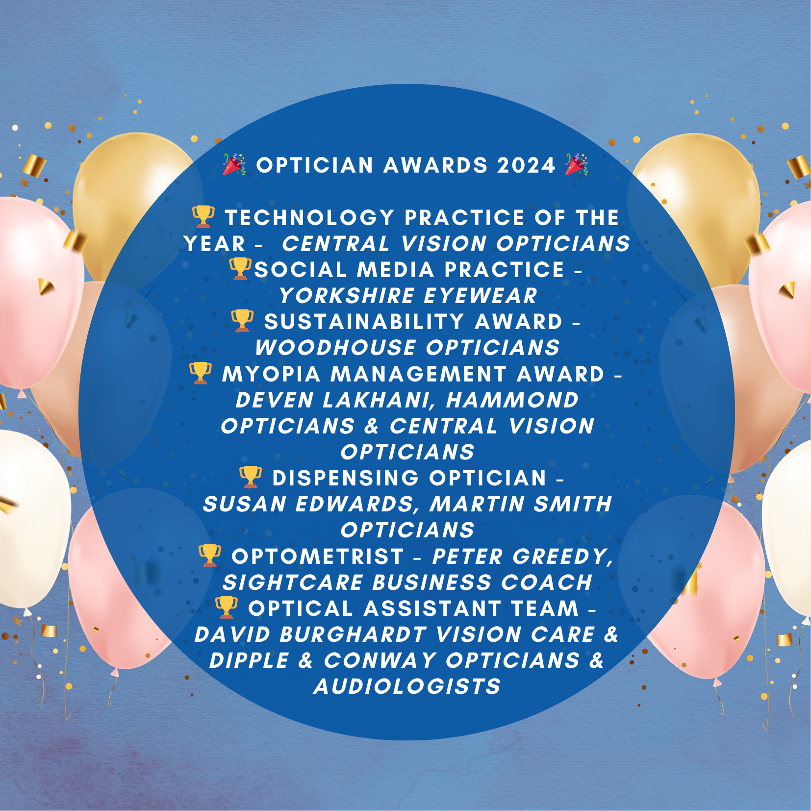 Optician Award nominees